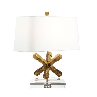 Elstead Lighting / Table Lamps / Jackson Square 1 Distressed Gold with Cream Shade