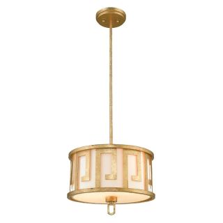 Elstead Lighting / Pendant Lights / Lemuria 2 Medium Distressed Gold & Ivory Shade