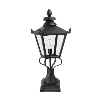 Elstead Lighting / Outdoor Pedestal Lights / Grampian 1 Lantern Black