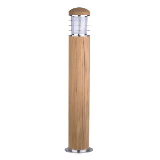 Elstead Lighting / Outdoor Bollard Lights / Poole 1 Teak and Stainless Steel