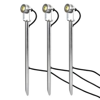 Elstead Lighting / Outdoor Spotlights / Spennymoor 3 x 12V Anodised Aluminium
