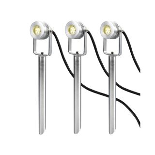 Elstead Lighting / Outdoor Spotlights / Spennymoor 3 x 12V Anodised Aluminium 3S