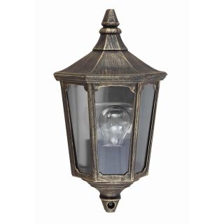 Elstead Lighting / Outdoor Wall Lights / Cricklade Half Lantern Black & Gold