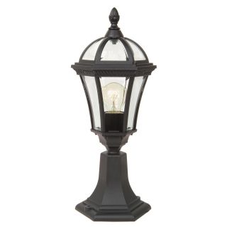 Elstead Lighting / Outdoor Pedestal Lights / Ledbury 1 Lantern Black