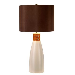 Elstead Lighting / Table Lamps / Hammersmith 1 Taupe with Brown Shade