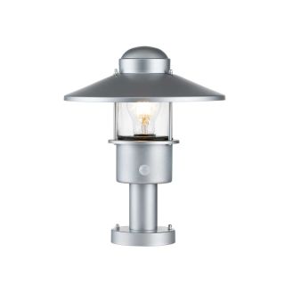 Elstead Lighting / Outdoor Pedestal Lights / Klampenborg 1 with PIR Silver