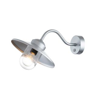 Elstead Lighting / Outdoor Wall Lights / Klampenborg 1 Lantern with PIR Silver