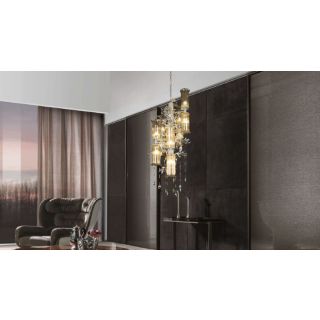 Mechini / Chandeliers / Wrought Iron and White Crystal Balls L-MEK11/10