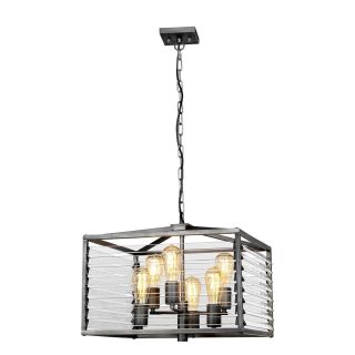 Elstead Lighting / Chandeliers / Louvre 6 Painted Gunmetal