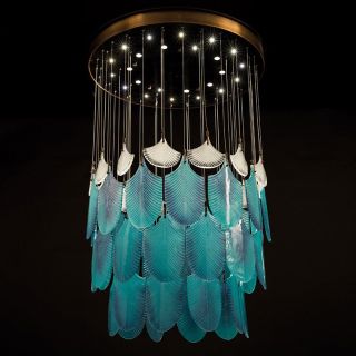 Mariner / Pendants & Suspension Lights / Metallic structure & Blue venetian glass 20202.0