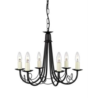 Elstead Lighting / Chandeliers / Minster 6 Black