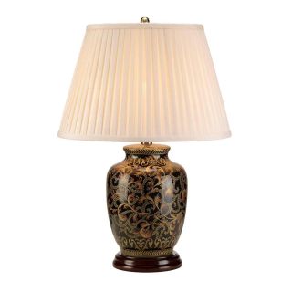Elstead Lighting / Table Lamps / Morris 1 Gold and Black with Cream Shade