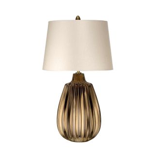 Elstead Lighting / Table Lamps / Newham 1 Bronze Ceramic & Pearl shade