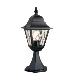 Elstead Lighting / Outdoor Pedestal Lights / Norfolk 1 Lantern Black