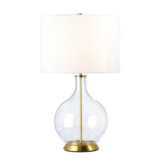 Elstead Lighting / Table Lamps / Orb 1 Aged Brass with White Shade