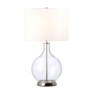 Elstead Lighting / Table Lamps / Orb 1 Polished Nickel with White Shade