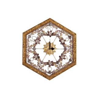 Mechini / Wall Clocks / Clear and Colored Bohemian Crystal Orologio Esagonale