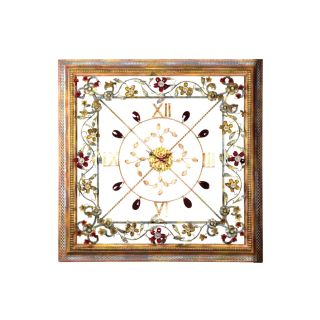 Mechini / Wall Clocks / Coloured Bohemian Crystal & Murano Glass Orologio Quadrato