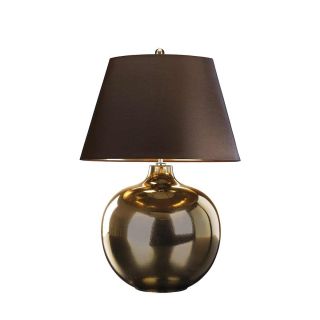 Elstead Lighting / Table Lamps / Ottoman 1 Bronze Metalic & Brown Shade