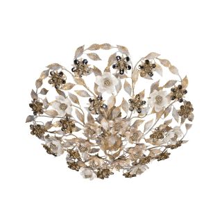 Mechini / Ceiling Lights / Coloured Bohemian Crystal and Ceramic Biscuit P366/7