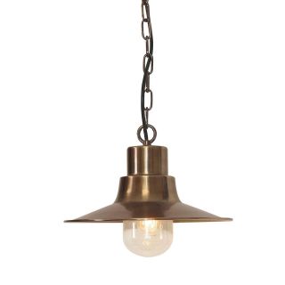 Elstead Lighting / Outdoor Pendant Lights / Sheldon 1 Chain Lantern Aged Brass
