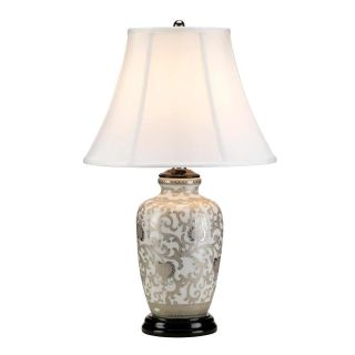 Elstead Lighting / Table Lamps / Silver Thistle 1 White and Silver