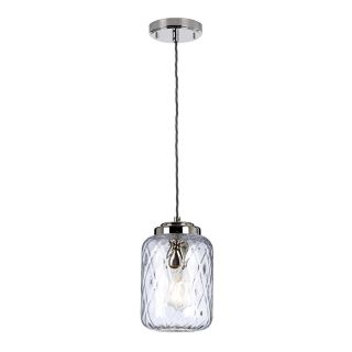 Elstead Lighting / Pendant Lights / Sola 1 Polished Nickel & Clear Glass