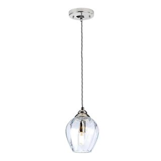 Elstead Lighting / Pendant Lights / Tiber Polished Nickel & Clear Glass