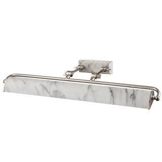 Elstead Lighting / Picture Lights / Winchfield 4lt Large Polished Nickel & White Marble Effect