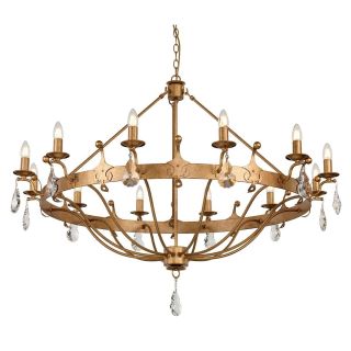 Elstead Lighting / Chandeliers / Windsor 12 Gold Patina