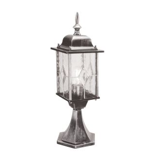 Elstead Lighting / Outdoor Pedestal Lights / Wexford 1 Lantern Black & Silver