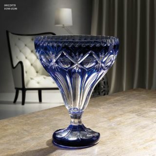 Italian Luxury Lighting / Vases / Blue Crystal 39 cm 000229TB