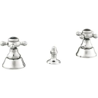 Bronces Mestre / Bidet-Armaturen / Drei-Loch-Bidet-Set mit schwarzem Porzellan 035022.BN0.50