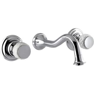 Bronces Mestre / Waschtisch-Armaturen / Dreiloch-Wandwaschbecken mit weißem Porzellan 065533.000.50