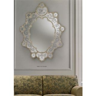 Italian Luxury Lighting / Wall Mirrors / Elegant Venetian Glass with Decorations in Gold 158S