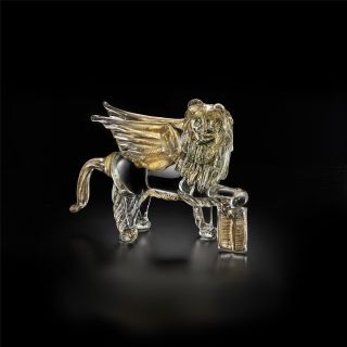 Italian Luxury Lighting / Abstract Sculptures / Winged Lion in Murano Glass 3280 2 COR