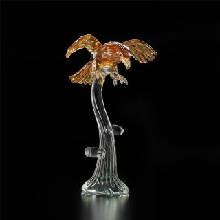 Italian Luxury Lighting / Animal Sculptures / Animals Hawk Amber in Murano Glass 6012 1 COL
