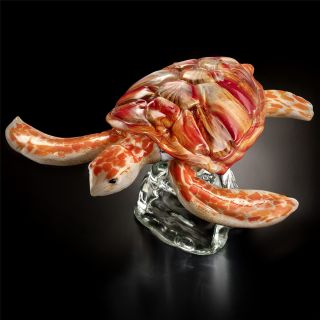 Italian Luxury Lighting / Animal Sculptures / Turtle Animals in Murano Glass 6018 2 ARC