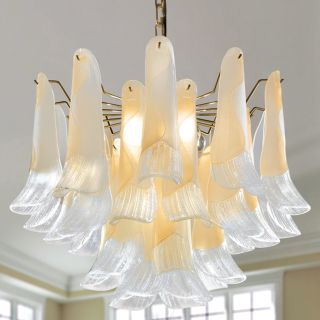 Patrizia Volpato / Kronleuchter / Petali Handcrafted Murano Glass Chrome or 24 Karat Gold