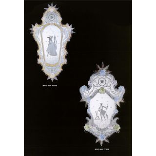 Italian Luxury Lighting / Wall Mirrors / Venetian Colored Murano Glass 802S 804S