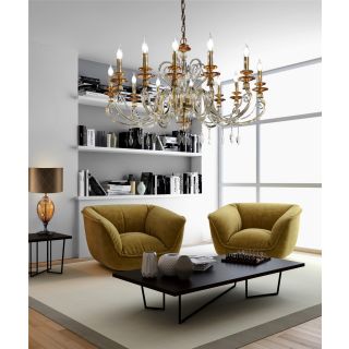 Euroluce Lampadari / Chandeliers / Aurora L12 – Amber