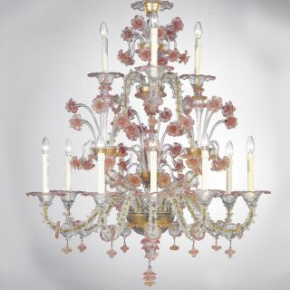 Glass & Glass Murano / Kronleuchter / Traditional Venetian chandeliers C-1763/12