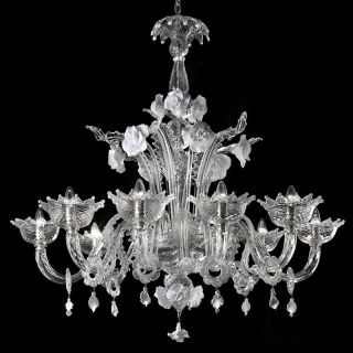 Glass & Glass Murano / Kronleuchter / Traditional Venetian chandeliers C-1960/8