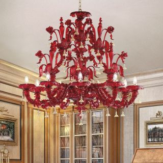 Glass & Glass Murano / Kronleuchter / Traditional Venetian chandeliers C-2756/9 & 12 & 24