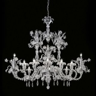 Glass & Glass Murano / Kronleuchter / Traditional Venetian chandeliers C-2858/12