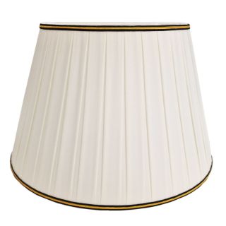 Elstead Lighting / Lampshades / 16 Cotton Black Trim Box Pleat Ivory 41 cm
