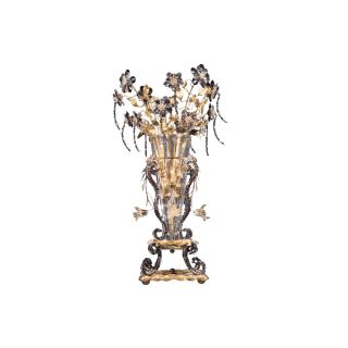 Mechini / Table Lamps / Wrought Iron with Crystal Vase F788/1 MH