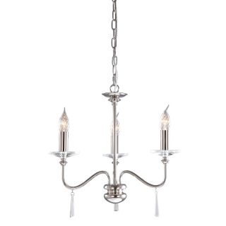 Elstead Lighting / Chandeliers / Finsbury Park 3 Light Chandelier - Polished Nickel