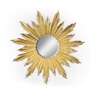Jonathan Charles / Kleiner vergoldeter Spiegel mit Sonnenschliff / Versailles / 494468-GIL