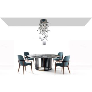 Mechini / Chandeliers / Clear Bohemian Crystal and Lamp Shades L-Braid-T/4+1